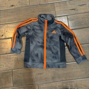 Adidas gray and orange jacket